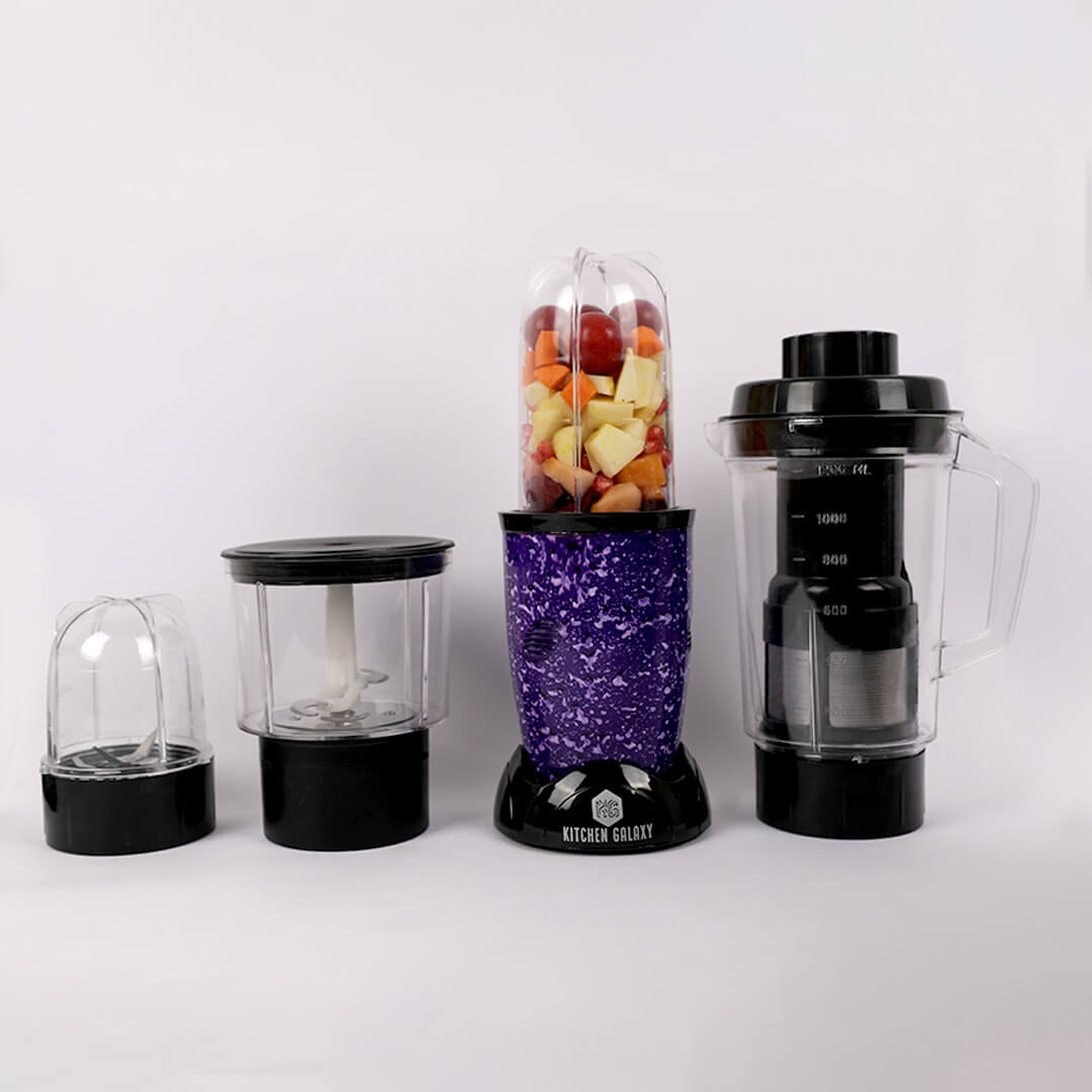 Kitchen Galaxy Bullet Mixer Grinder - 2 Jar Model + Chopper Jar + Juicer Jar |Printed Series