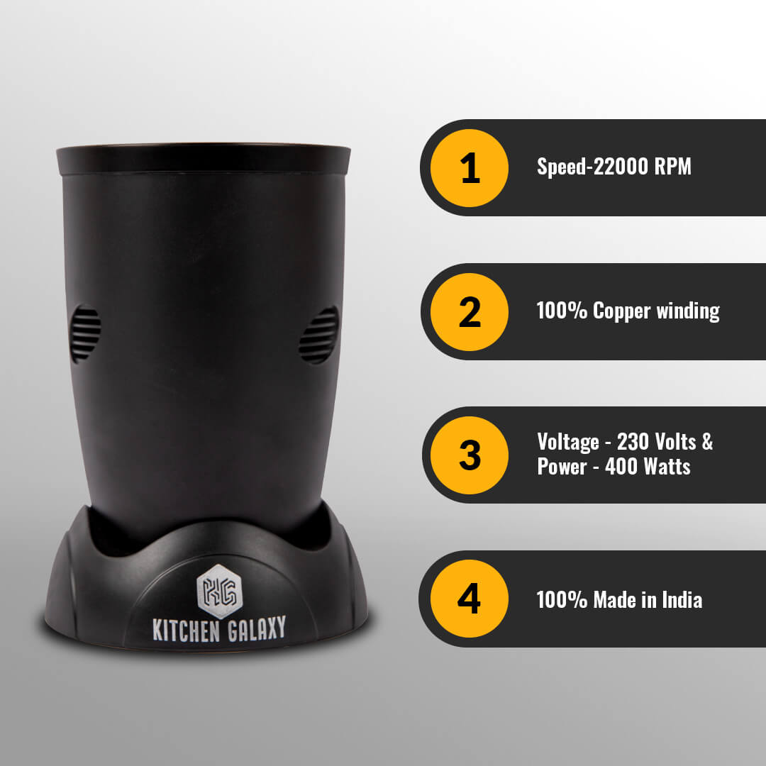 Kitchen Galaxy Bullet Mixer Grinder - 3 Jar Model | Matte Series