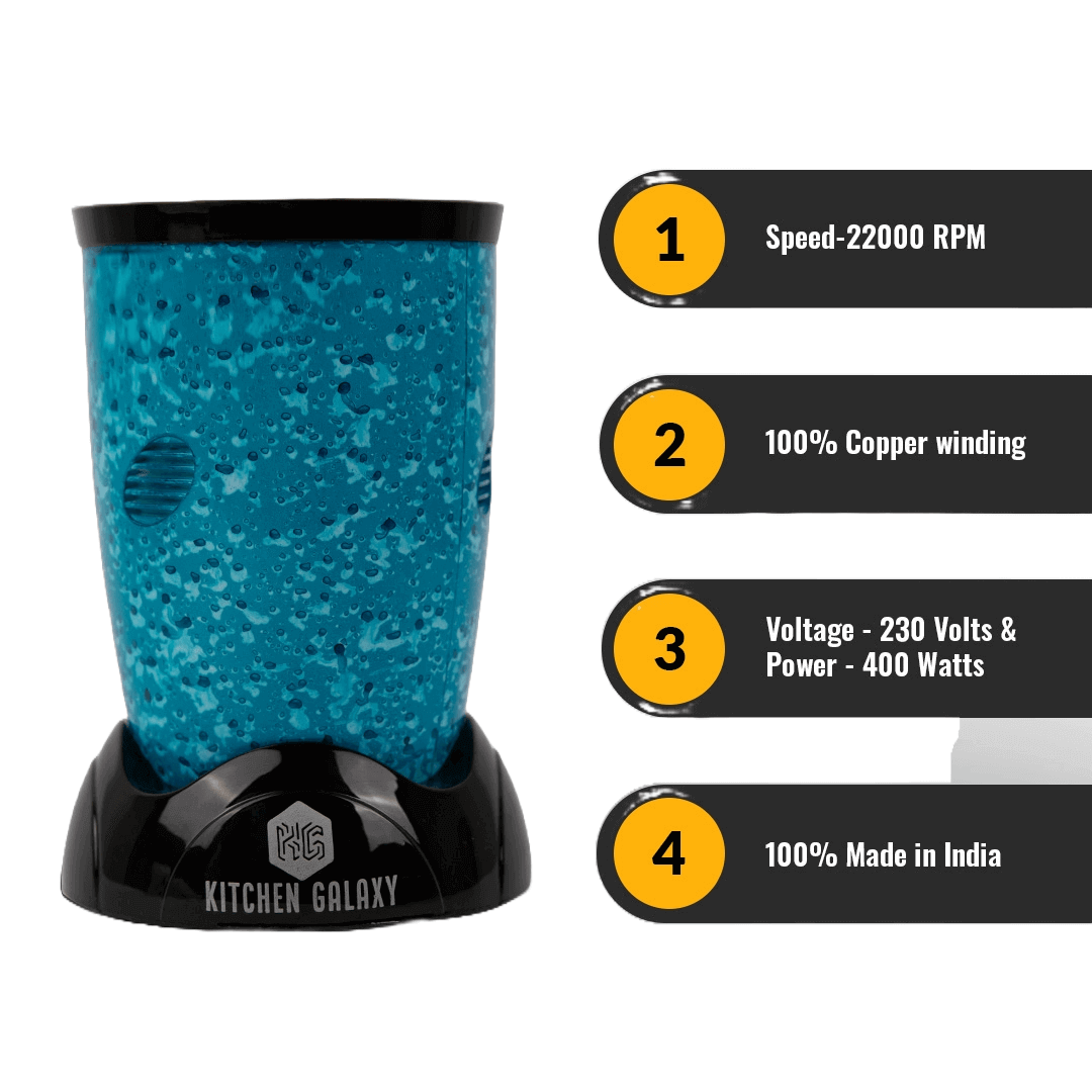 Kitchen Galaxy Bullet Mixer Grinder -  5 Jar Mixer model with 5 Blades |Printed Series