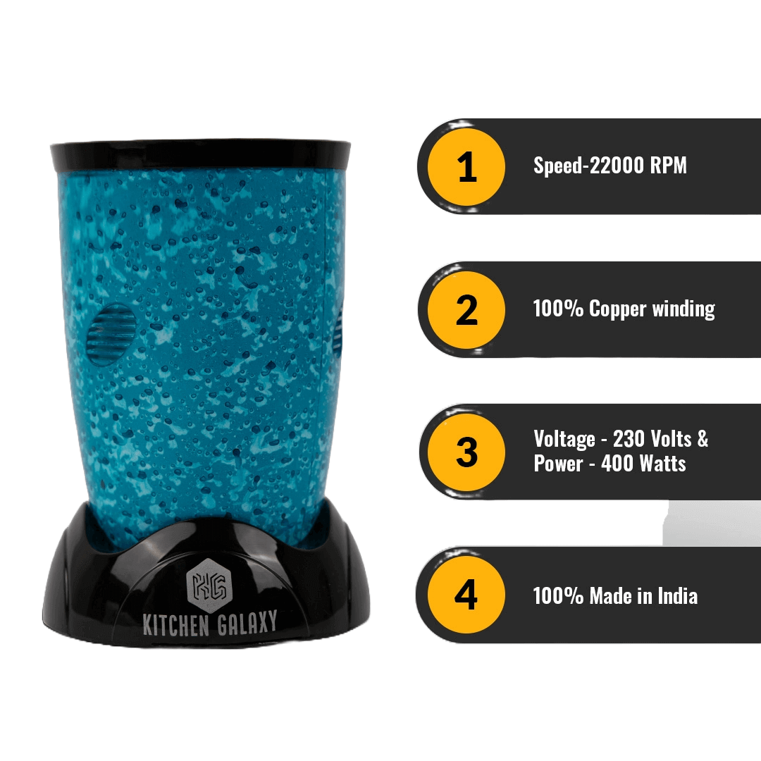 Kitchen Galaxy Bullet Mixer Grinder -  5 Jar Mixer model with 3 Blades |Printed Series