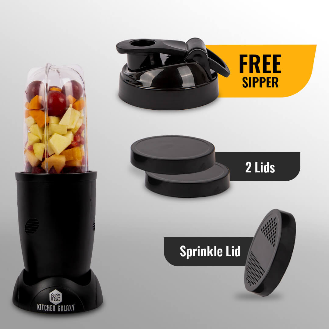 Kitchen Galaxy Bullet Mixer Grinder - 3 Jar Model + Chopper Jar |Matte Series