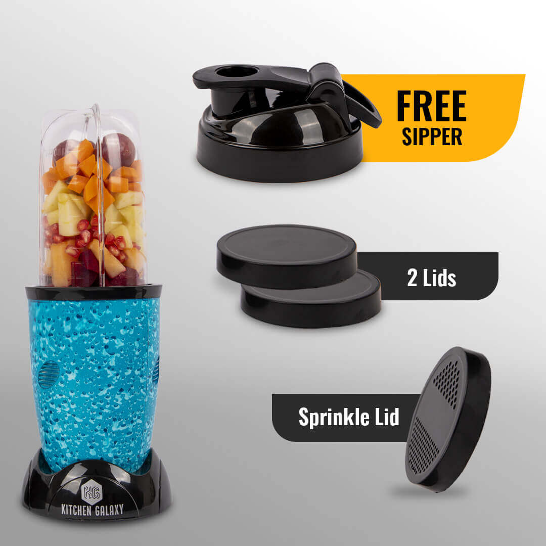 Kitchen Galaxy Bullet Mixer Grinder - 2 Jar Model + Juicer Jar | Printed Series