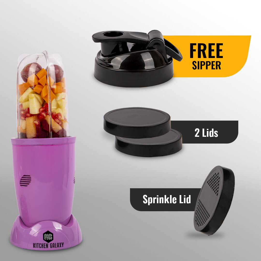 Kitchen Galaxy Bullet Mixer Grinder - 3 Jar Model + Juicer Jar |Glossy Series