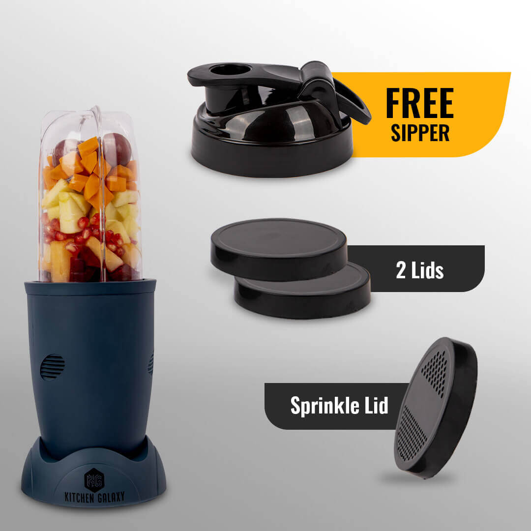 Kitchen Galaxy Bullet Mixer Grinder - 2 Jar Model + Chopper Jar | Matte Series