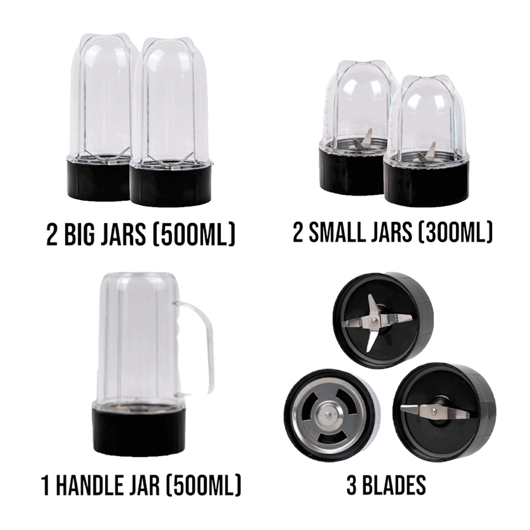 Kitchen Galaxy Bullet Mixer Grinder -  5 Jar Mixer model with 3 Blades |Shaded Series