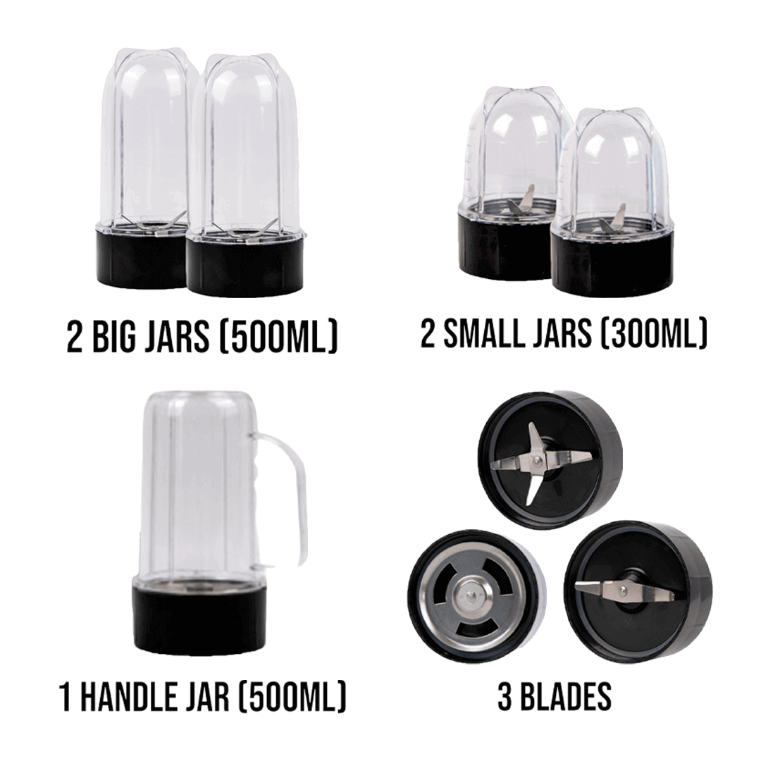 Kitchen Galaxy Bullet Mixer Grinder -  5 Jar Mixer model with 3 Blades |Printed Series