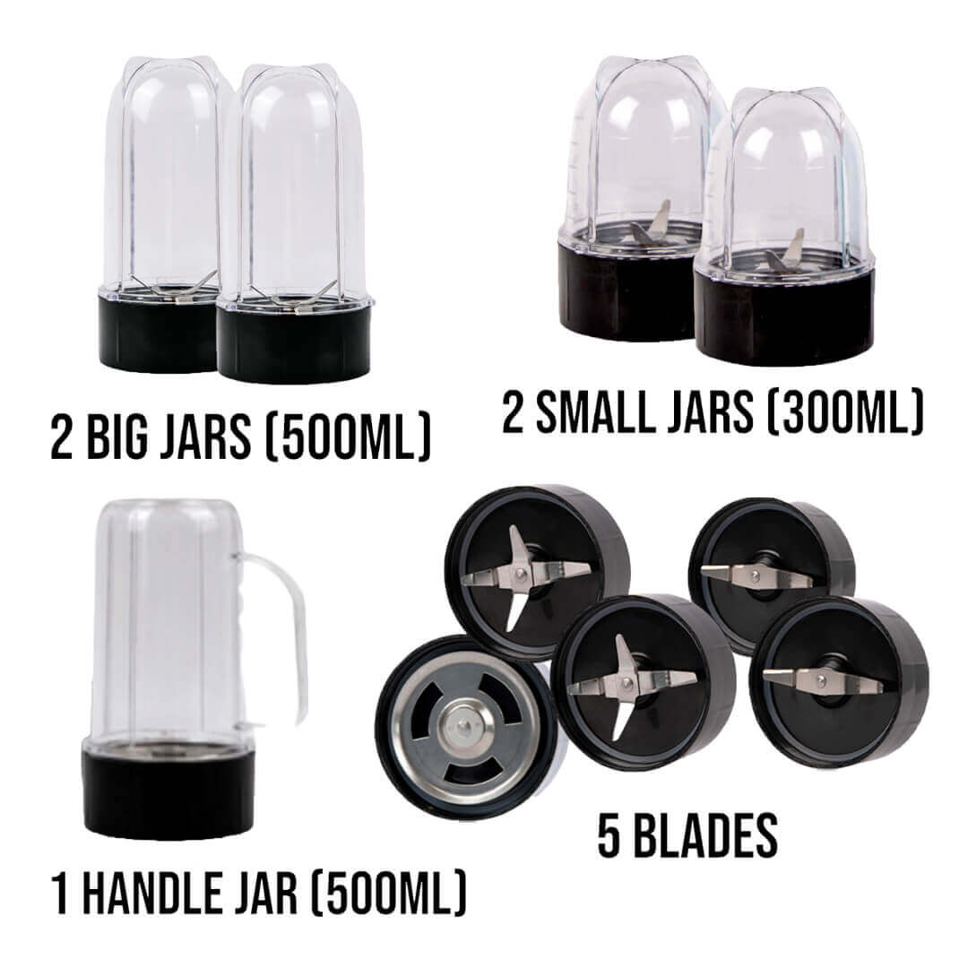 Kitchen Galaxy Bullet Mixer Grinder -  5 Jar Mixer model with 5 Blades |Shaded Series