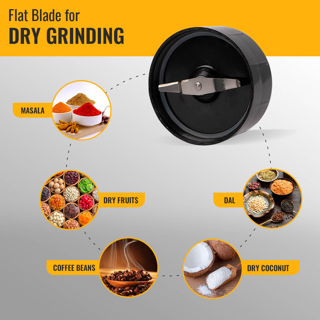 Kitchen Galaxy Bullet Mixer Grinder - 3 Jar Model | Matte Series