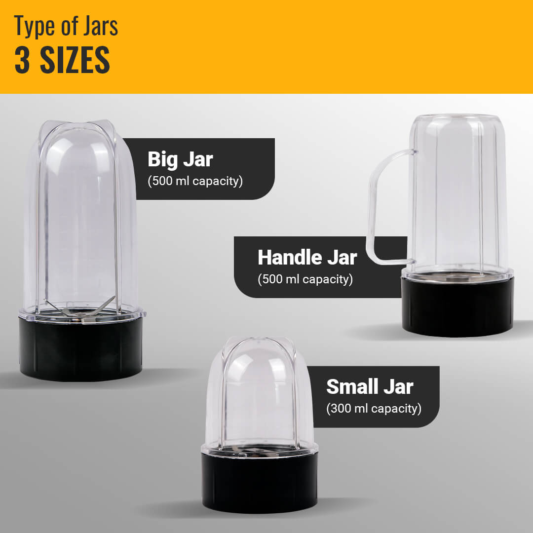 Kitchen Galaxy Bullet Mixer Grinder - 3 Jar Model | Matte Series