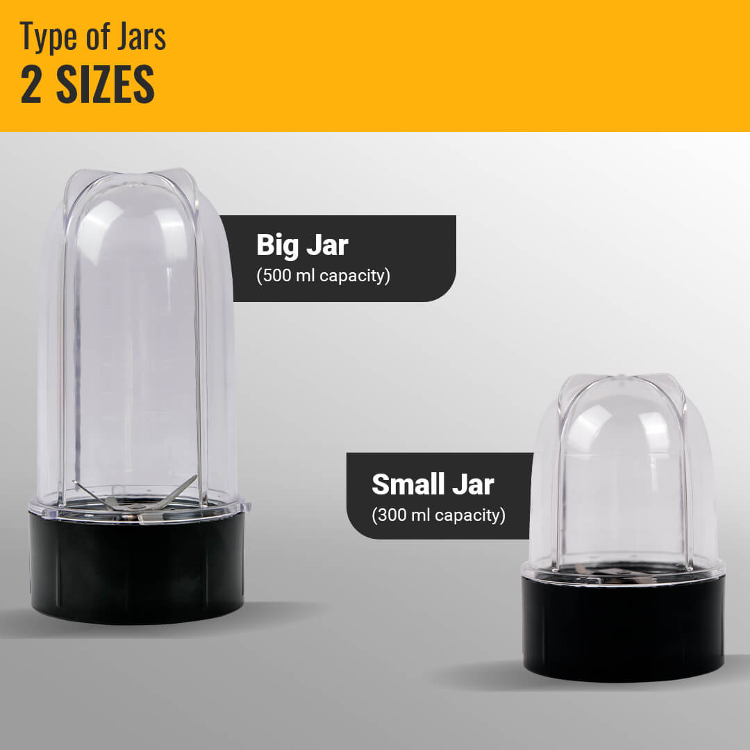 Kitchen Galaxy Bullet Mixer Grinder - 2 Jar Model | Glossy Series
